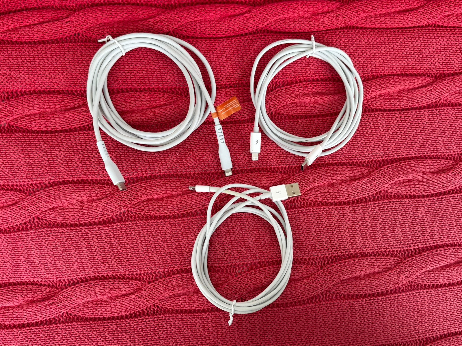 3 Lange laadkabels voor iPhone/iPad (8-pins), Lightning, Ophalen of Verzenden, Zo goed als nieuw, Apple