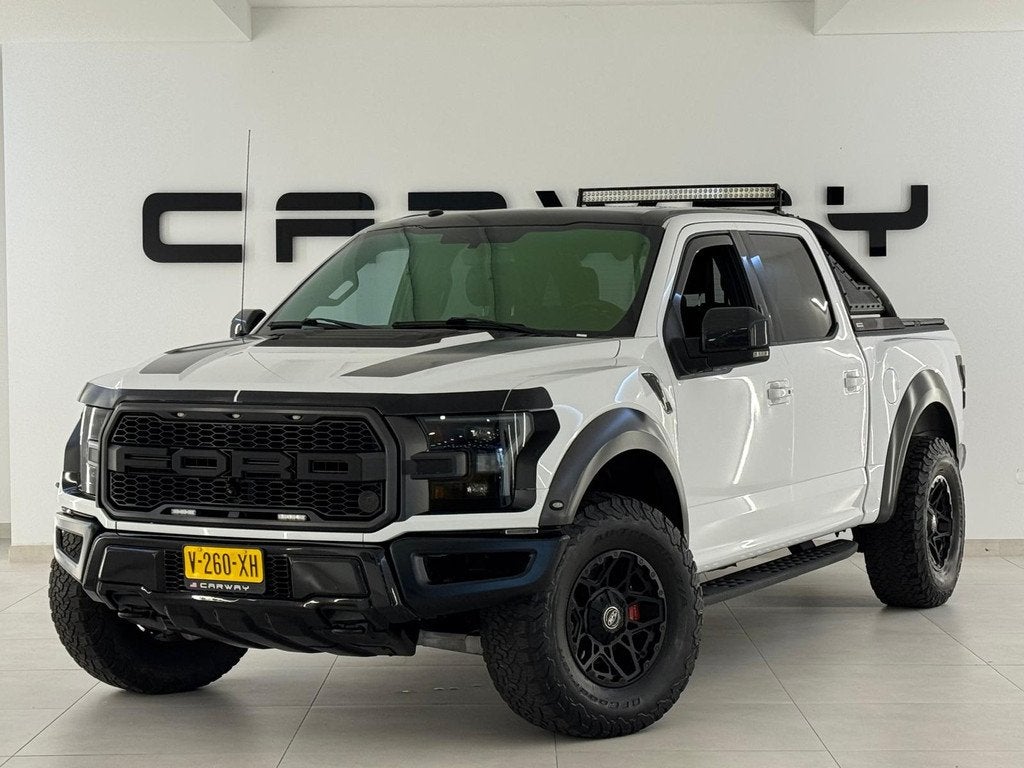 Ford USA F-150 3.5 V6 Ecoboost SuperCrew Raptor 450pk NL-aut, Auto's, Gebruikt, 451 pk, F-150, Wit