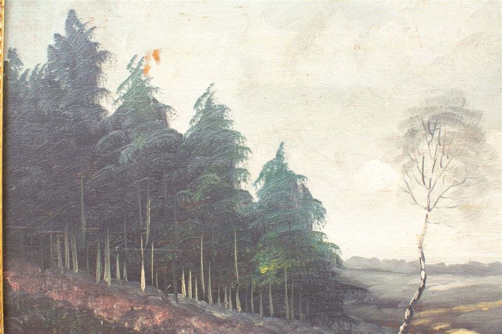 Schilderij van het platteland 39558, Ophalen of Verzenden, Gebruikt, 125 cm of meer, Schilderij