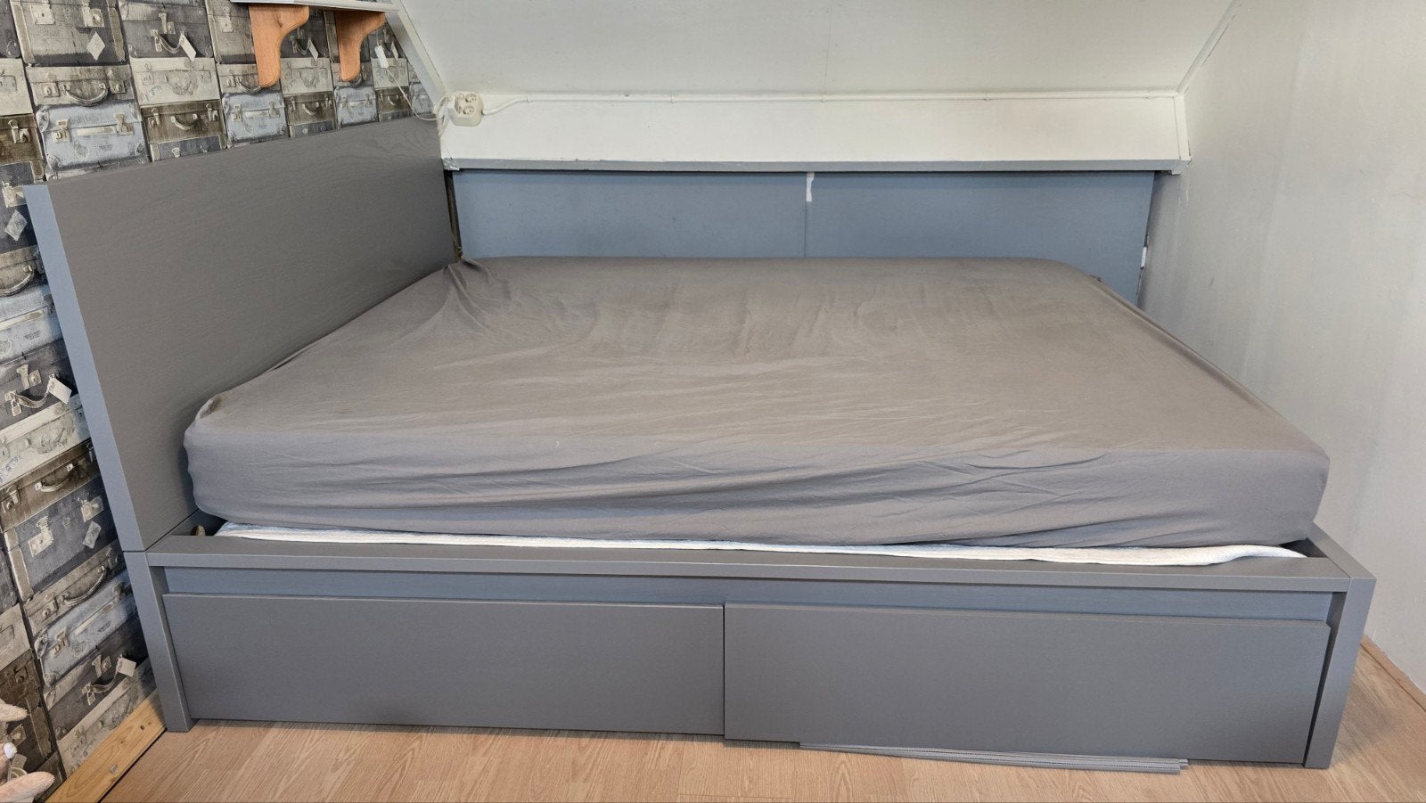 IKEA MALM tweepersoonsbed 160x200 cm, Ophalen, Tweepersoons, Zo goed als nieuw, 160 cm
