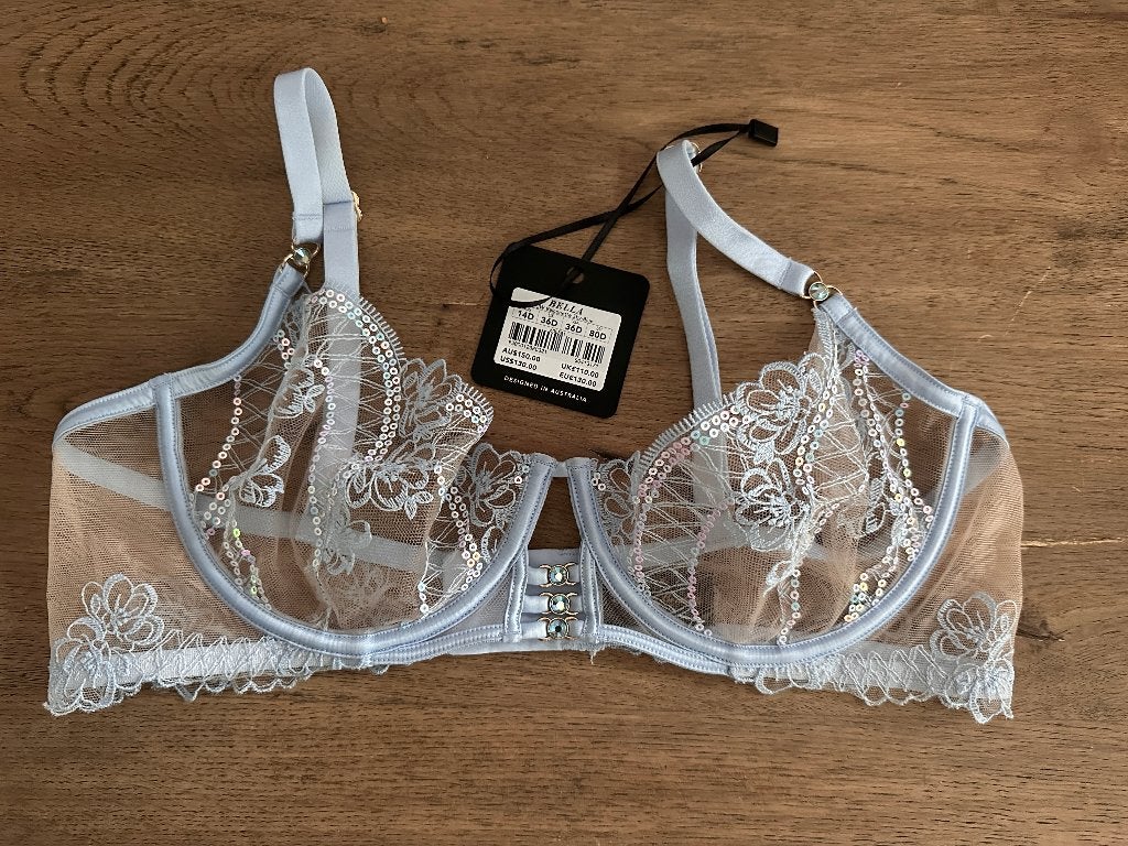 Honey Birdette Bella Sky Blue maat 80D – nieuw met kaartjes, Kleding | Dames, Ondergoed en Lingerie, BH, Blauw, Ophalen of Verzenden