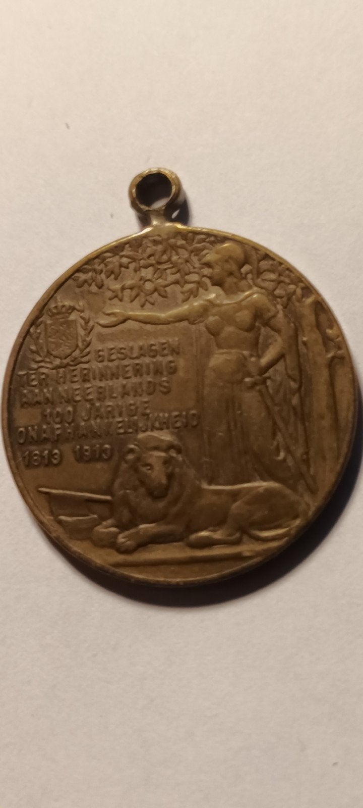 Historische medaille: Aankomst Koning Willem I Scheveningen, Ophalen of Verzenden, Brons, Nederland