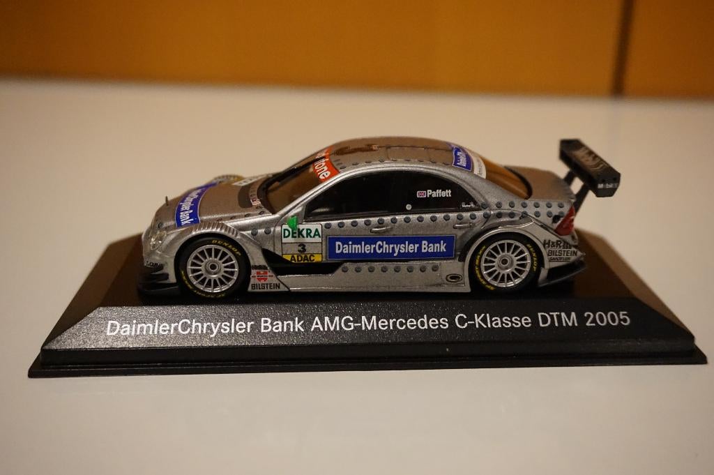Mercedes W203 C klasse DTM `05 G. Paffett 1/43, Hobby en Vrije tijd, Ophalen of Verzenden, Zo goed als nieuw, Auto, MiniChamps