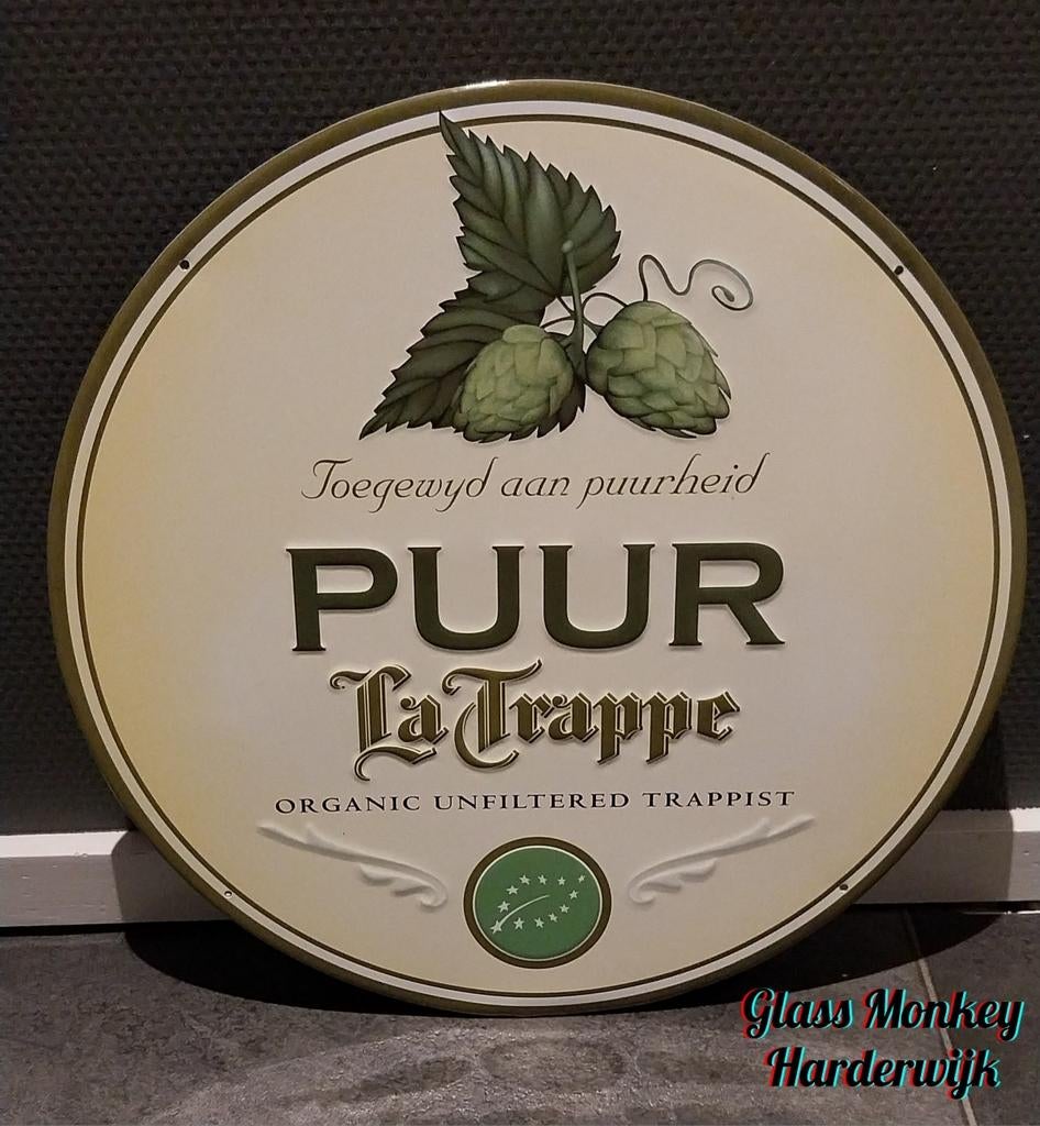 Puur La Trappe reclamebord., Ophalen of Verzenden, Zo goed als nieuw, Reclamebord, Plaat of Schild, La Trappe