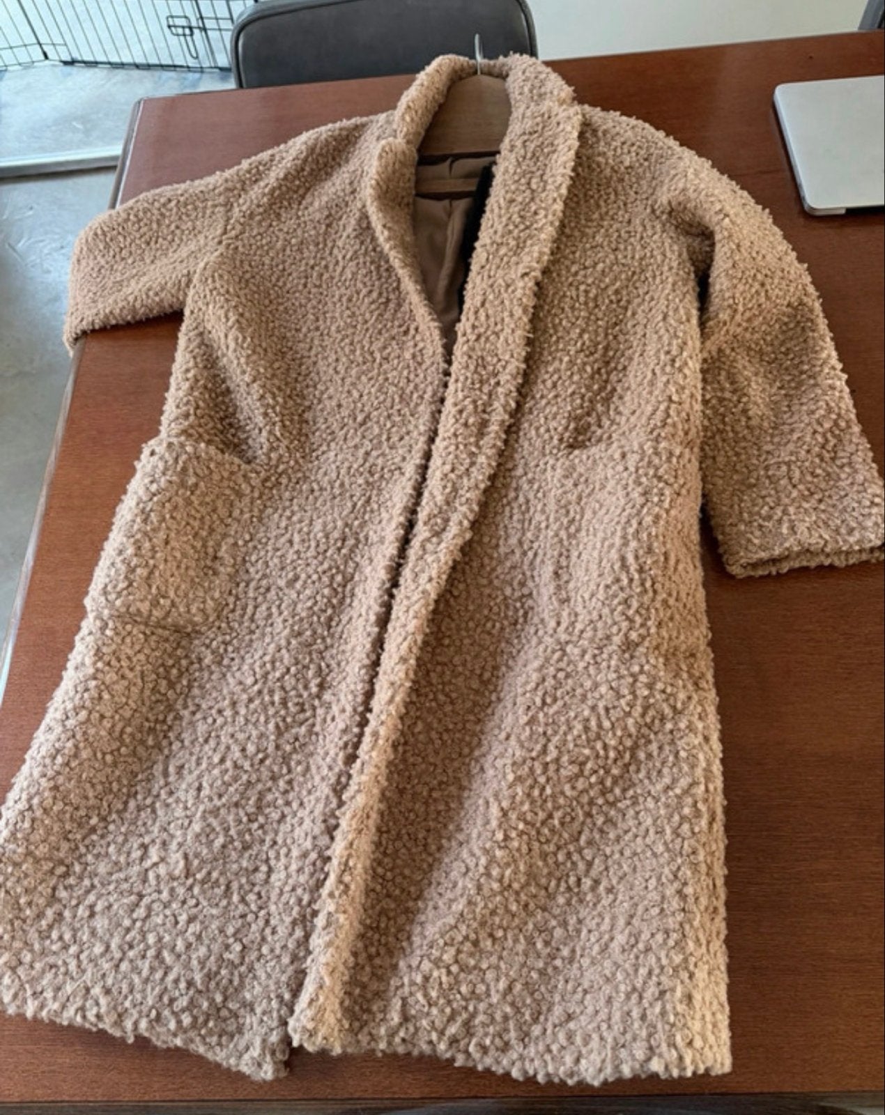 La Fée Maraboutée Teddy Coat Maat 36, Verzenden, Zo goed als nieuw, Maat 36 (S), Beige