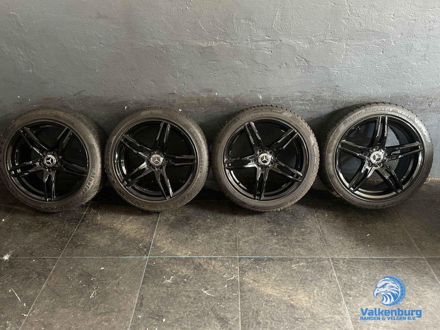 8mm! Mercedes A B CLA Klasse W177 W247 C118 18 inch zwarte v, 18 inch, Gebruikt, -, -
