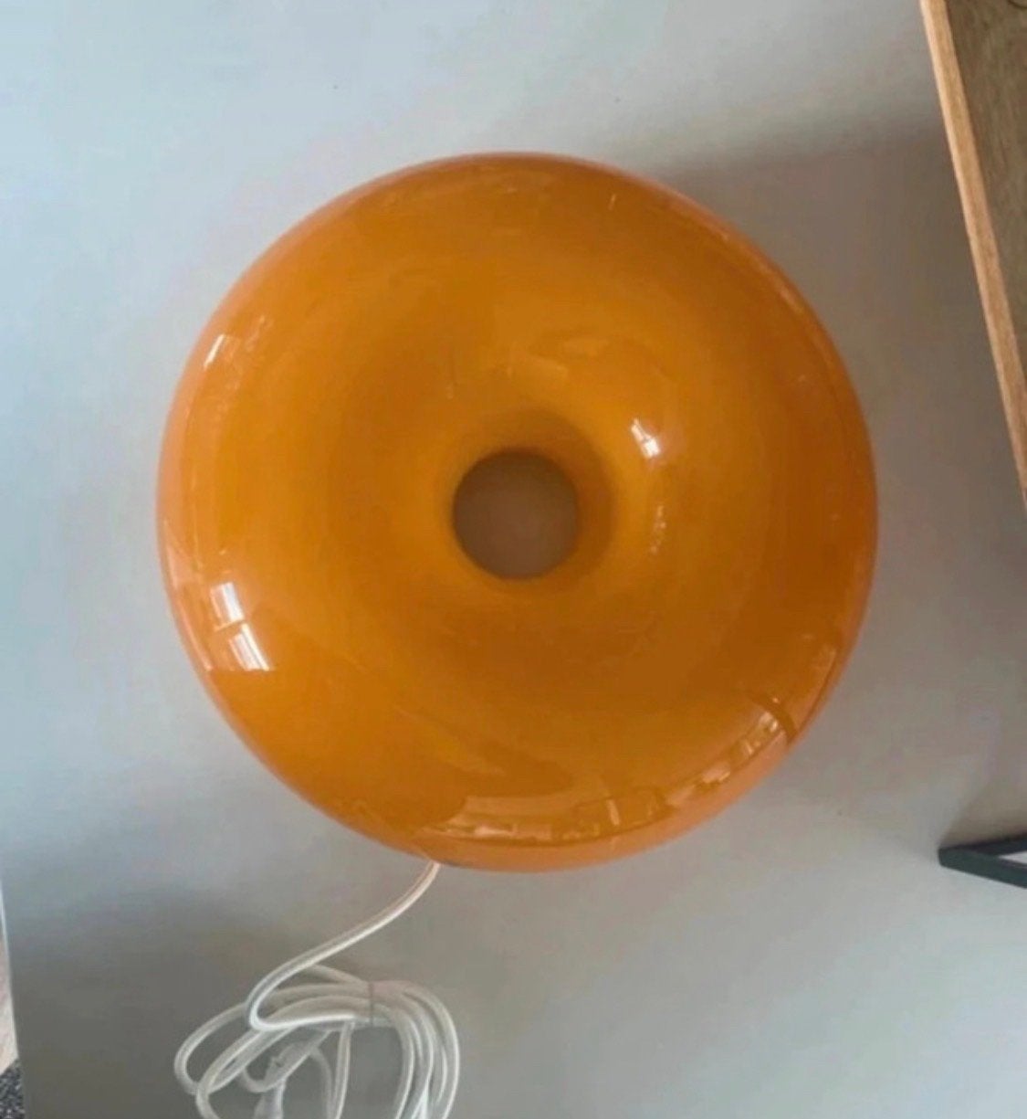 IKEA Varmblixt LED Wandlamp/Tafellamp Donut Oranje, Nieuw, Glas, Oranje, Modern