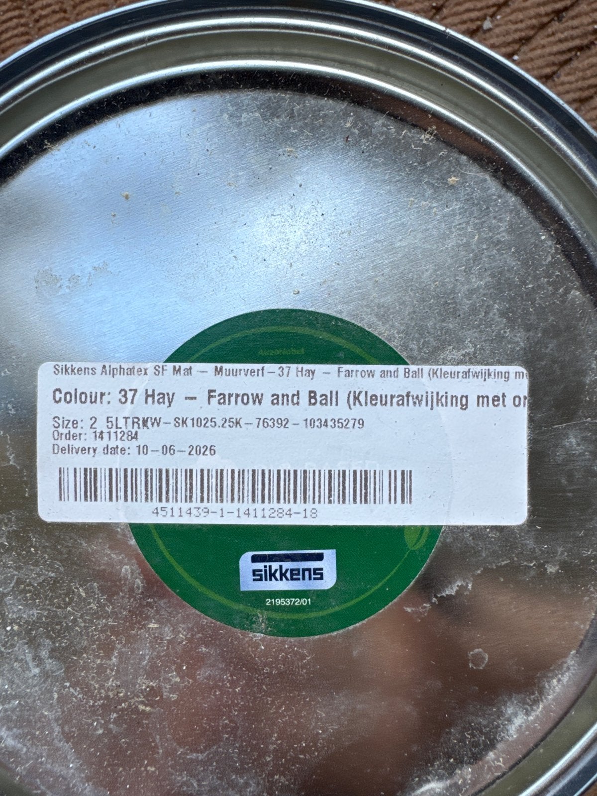 Sikkens Alphatex SF Mat Muurverf - 2.5L - Farrow and Ball, Ophalen, Overige kleuren, Nieuw, Verf