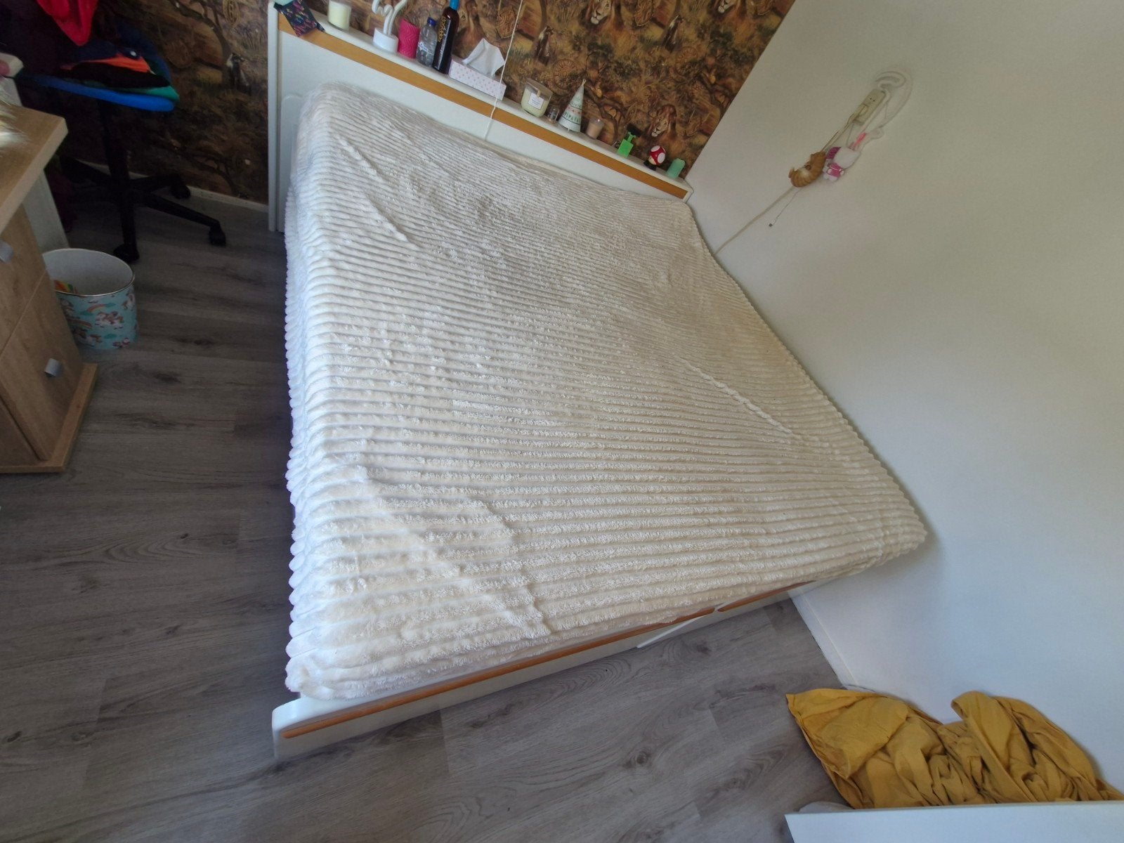 Gratis elektrisch verstelbaar 2-persoonsbed 180x200, Huis en Inrichting, Slaapkamer | Bedden, Ophalen, Wit, Tweepersoons, 180 cm