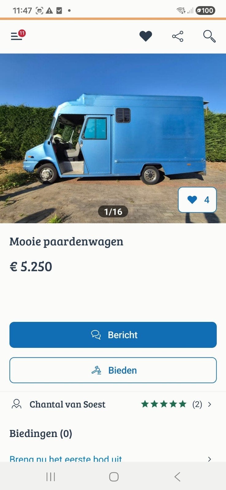 Iveco paardenwagen bestelbus, Ophalen of Verzenden