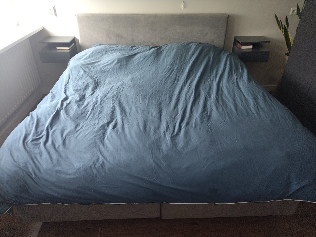 2 Persoons Bonell bed, Ophalen, Tweepersoons, Zo goed als nieuw, 180 cm