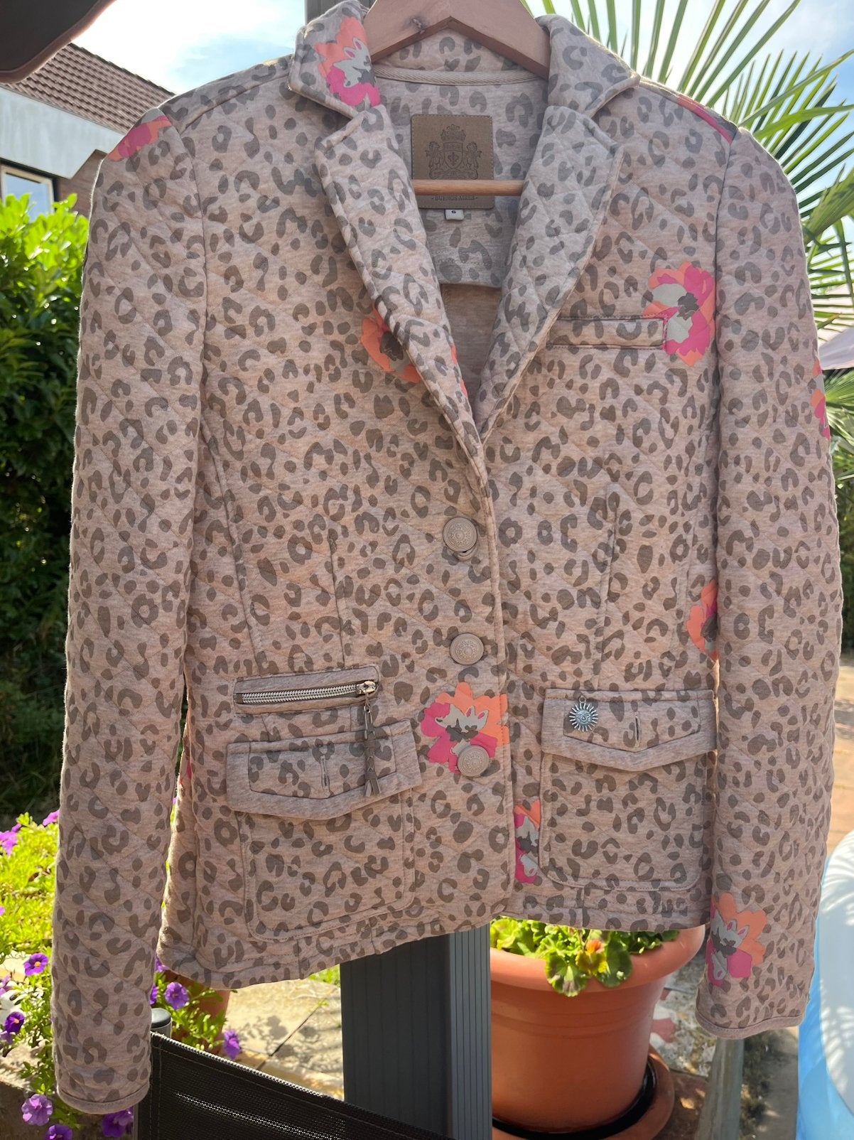Jasje merk L’Argentina BA stretch beige/roze, Kleding | Dames, Beige, Ophalen of Verzenden, Zo goed als nieuw, Jasje