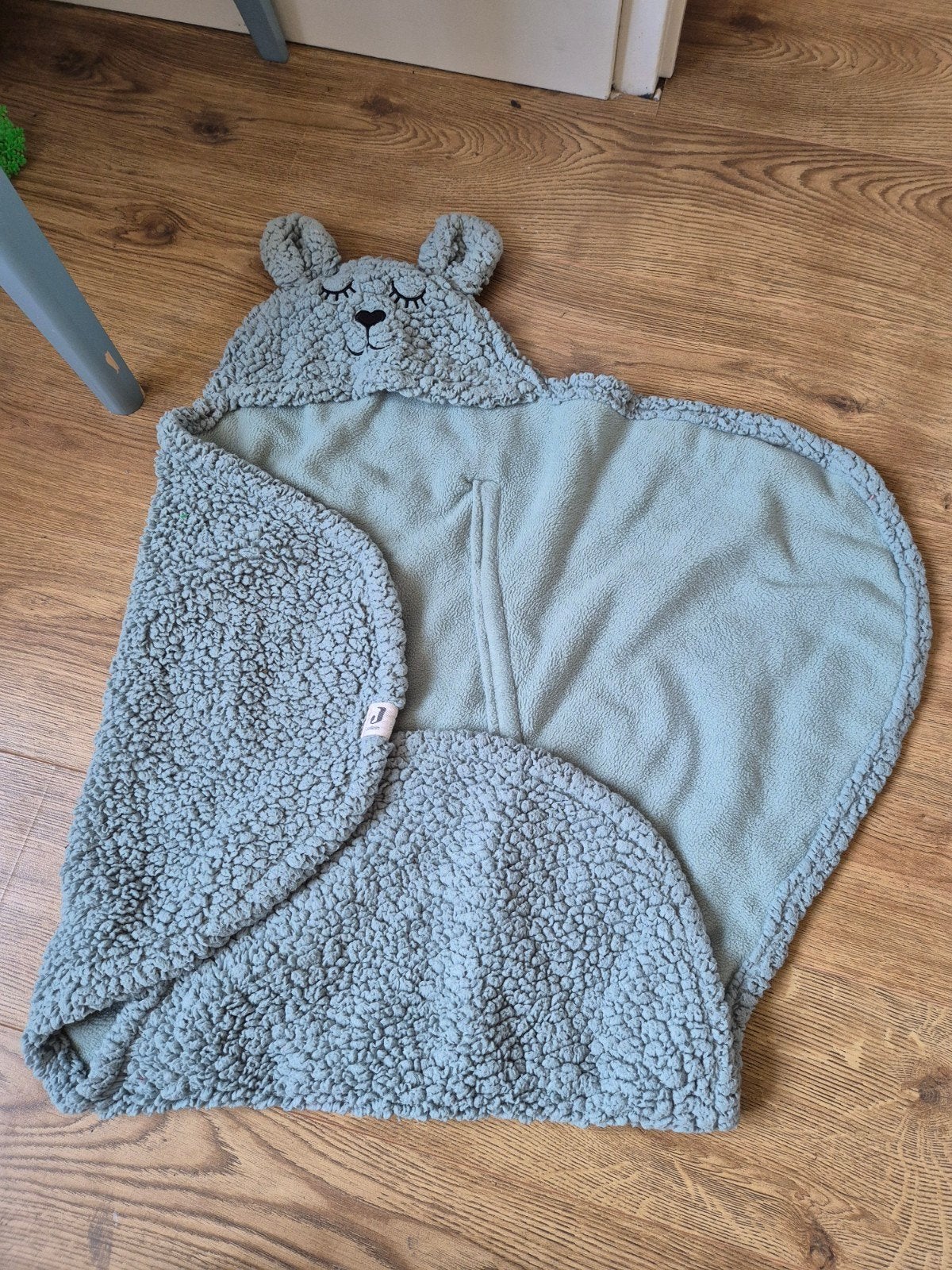 Jollein Teddy Deken met capuchon, Ophalen, Groen, Jollein, Zo goed als nieuw