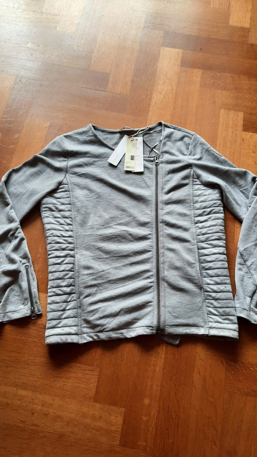 Stijlvol grijs Esprit vest met rits en details, Maat 42/44 (L), Nieuw, Ophalen of Verzenden, Grijs