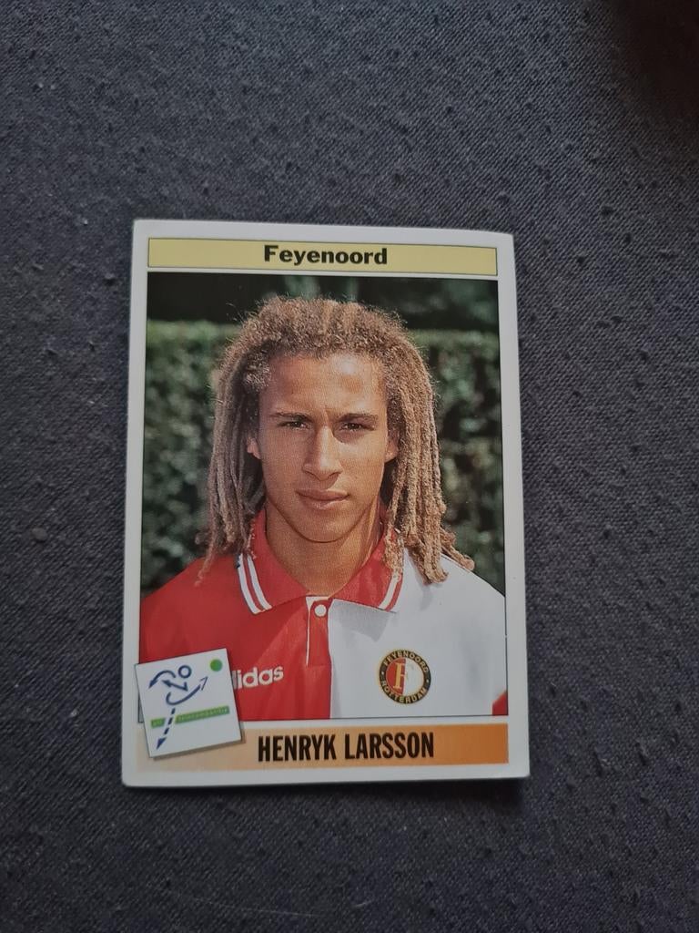 Panini Voetbal 95 Henryk Larsson Rookie Kaart Feyenoord, Verzamelen, Sportartikelen en Voetbal, Ophalen of Verzenden