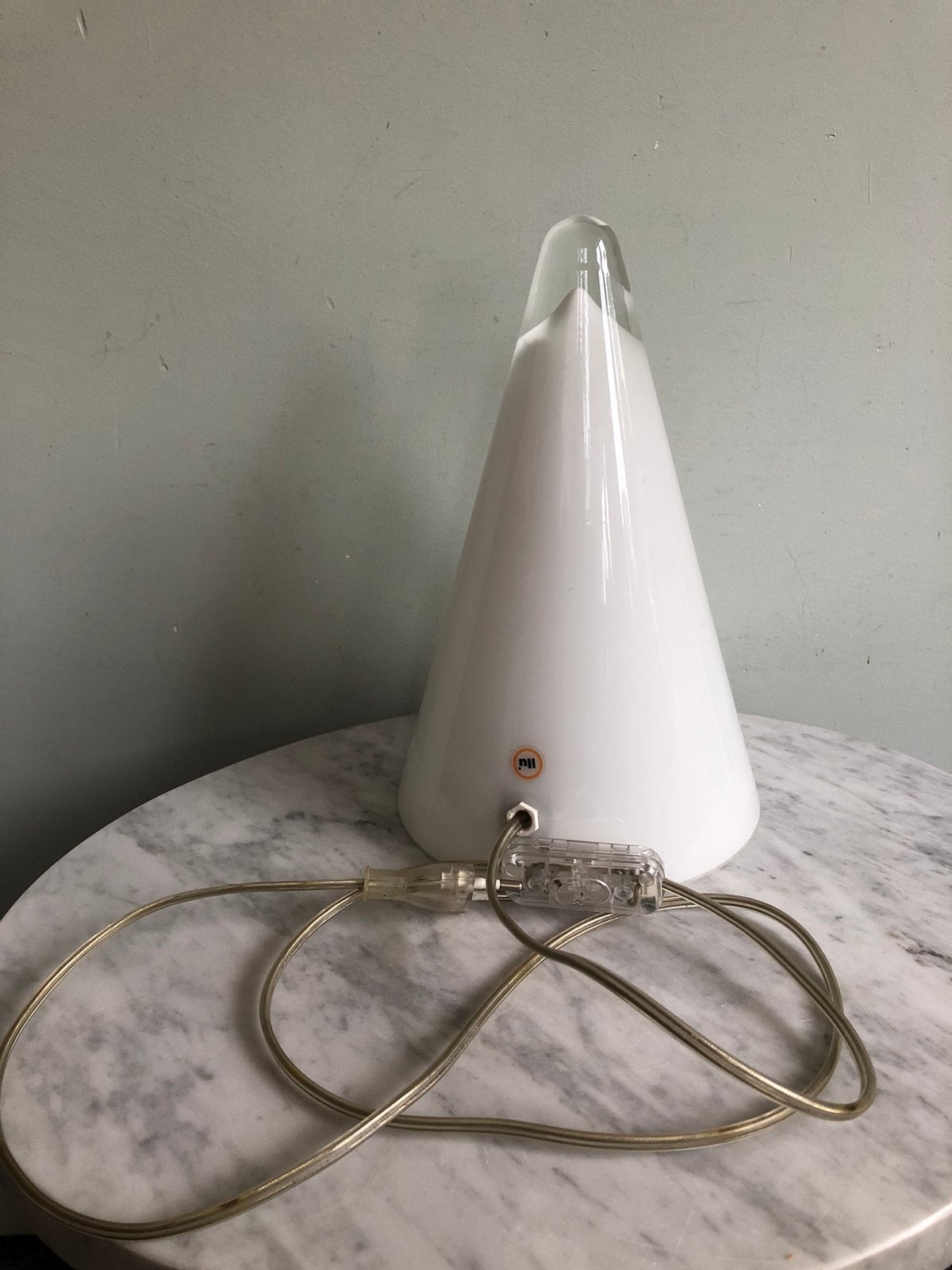 Design ilu tafellamp, piramide/teepee, glas, z.g.a.n., Huis en Inrichting, Lampen | Tafellampen, Ophalen of Verzenden, Zo goed als nieuw