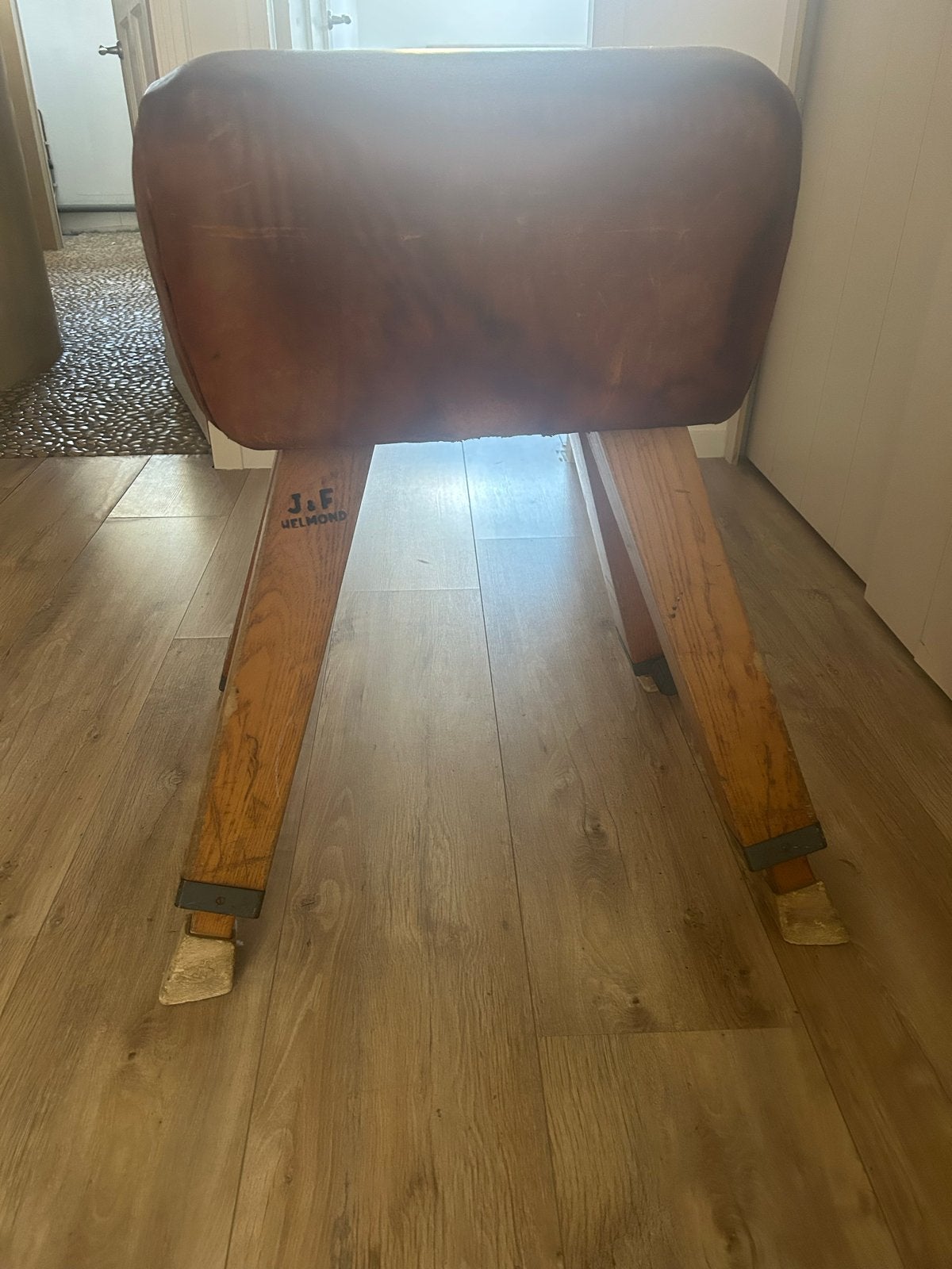 Vintage Turnbok J&F Helmond -  Gymtoestel, Ophalen, Gebruikt, Bruin, Materiaal