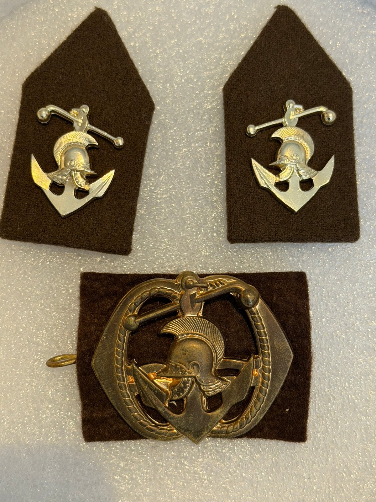 Setje Pontonniers, Verzamelen, Ophalen of Verzenden, Landmacht, Nederland, Embleem of Badge