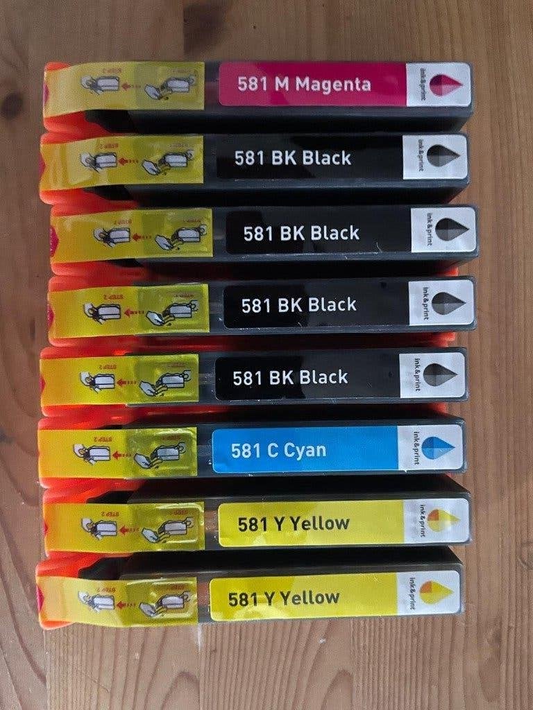 Inkt voor Canon Printer: CLI-581, Ophalen of Verzenden, Nieuw, Cartridge, Canon, HP, Huismerk