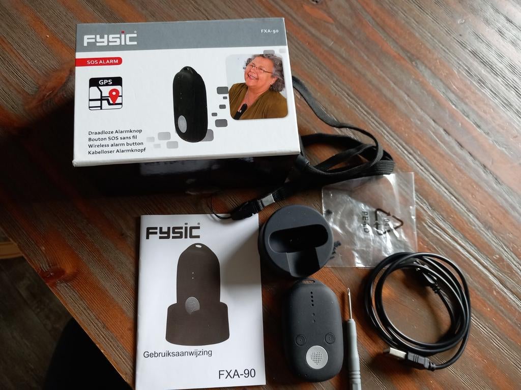 Fysic FXA-90 SOS Alarm met GPS - Draadloze Alarmknop, Ophalen of Verzenden, Zo goed als nieuw