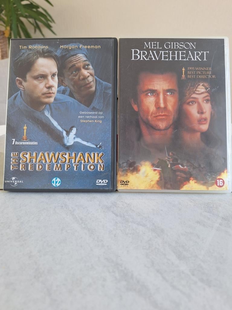 2 TOPFILMS  /  BRAVEHEART  + THE SHAWSHANK REDEMPTION, Alle leeftijden, Ophalen of Verzenden, Zo goed als nieuw