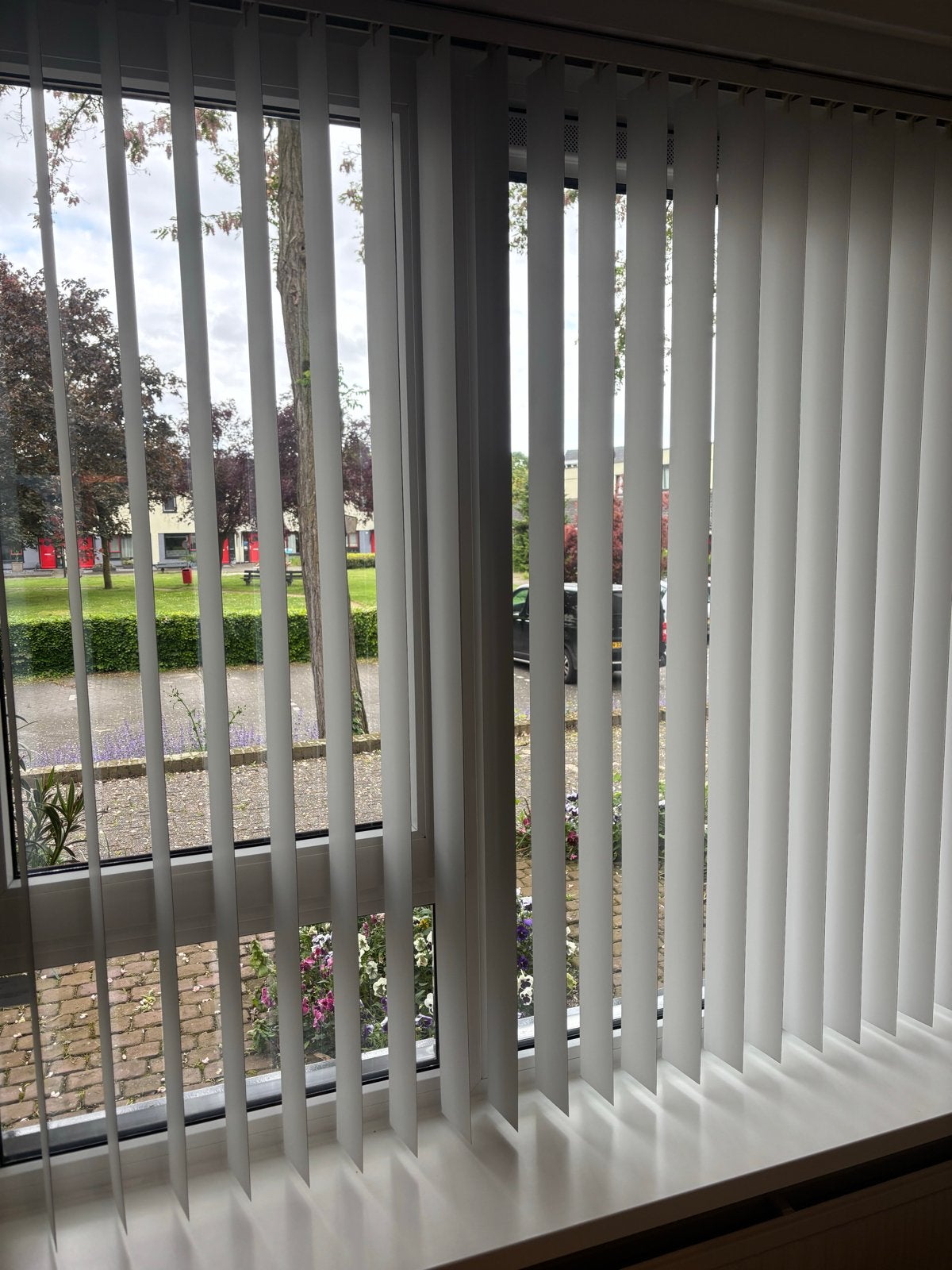 Witte verticale lamellen - 150-200 cm breed, 150-200 cm hoog, Ophalen of Verzenden, Gebruikt, Wit