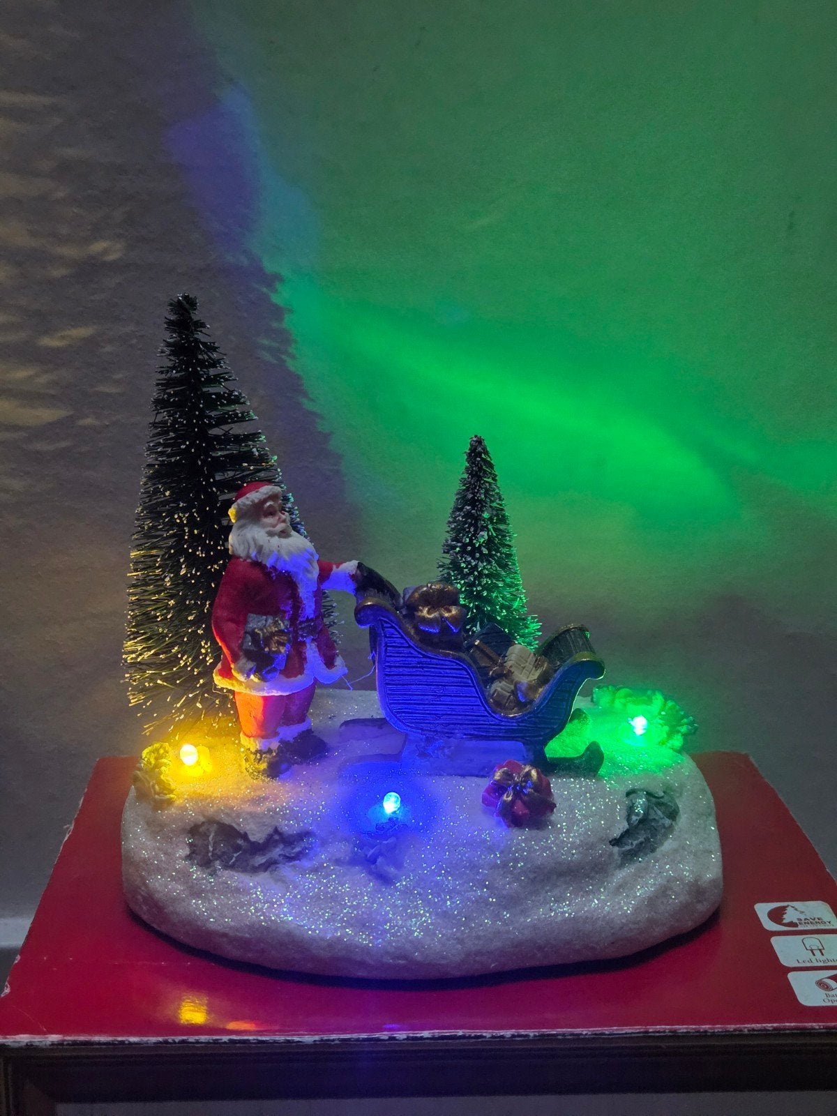 Luxville - kerstman met slee en verlichting, Ophalen of Verzenden, Zo goed als nieuw