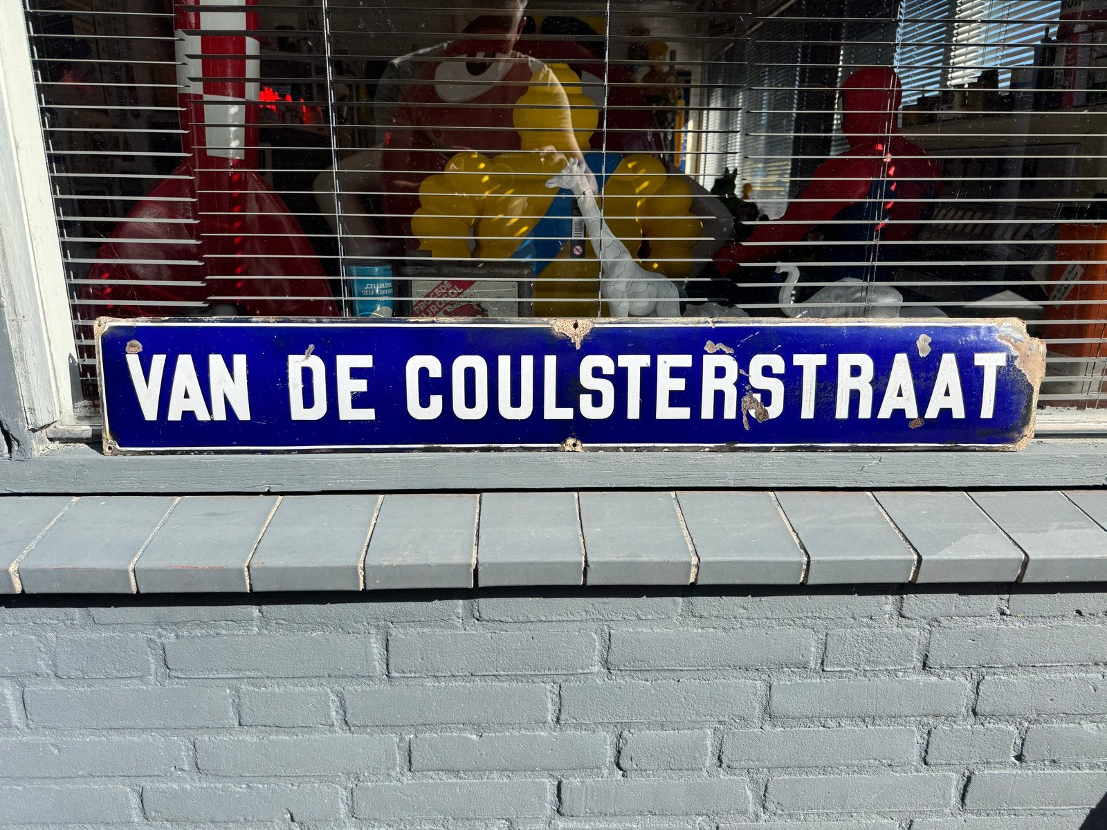 Emaille Straatnaambord 'Van de Coulsterstraat', Ophalen