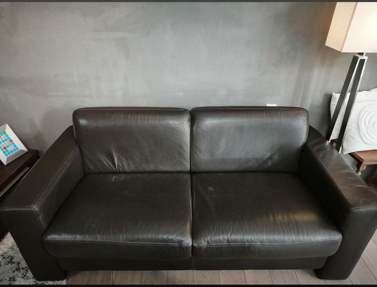 2,5 zits leren bank, Ophalen, ., Tweepersoons, 75 tot 100 cm