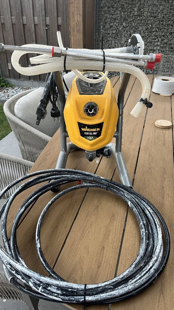 Wagner Control Pro 250 M verfspuit + 2 verlengstukken, Ophalen of Verzenden, Zo goed als nieuw, Verfspuit of Verfpomp
