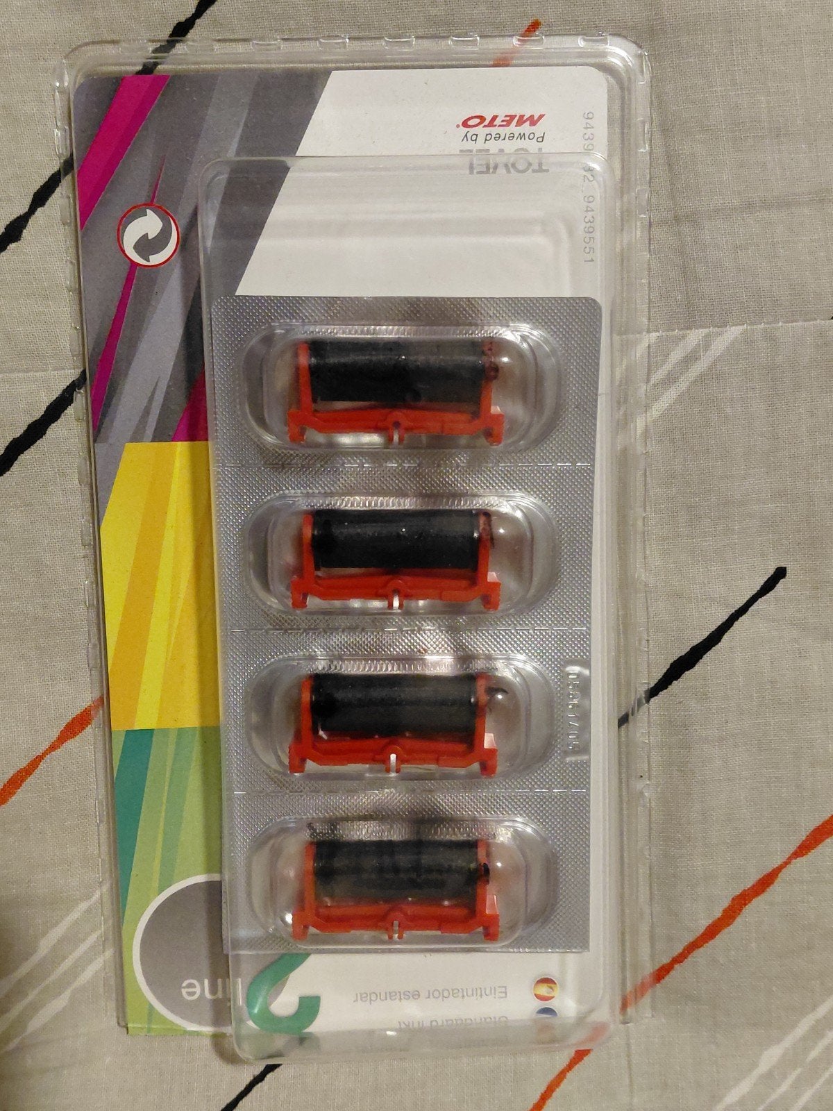 4 nieuwe inktrolletjes voor prijstang Tovel Entry 2 line, Ophalen of Verzenden, Zo goed als nieuw