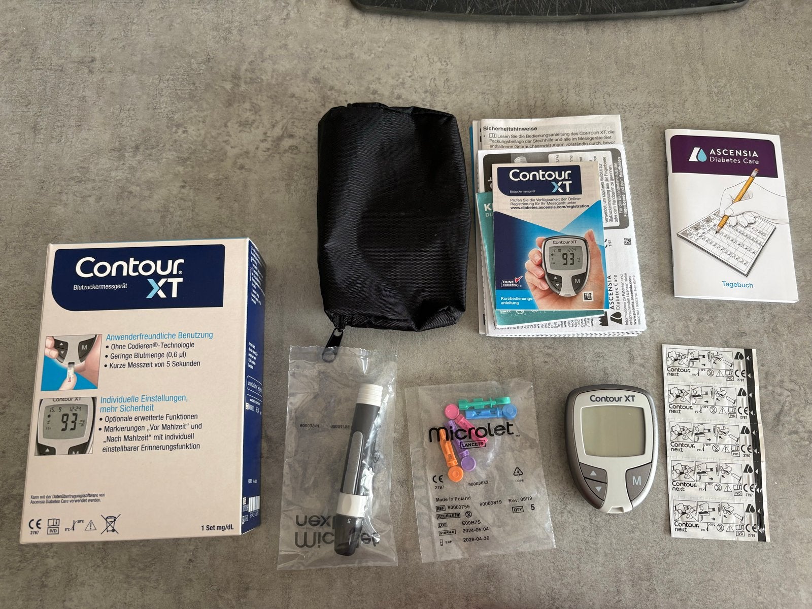 Contour XT Bloedglucosemeter Set, Ophalen of Verzenden, Zo goed als nieuw, Overige typen