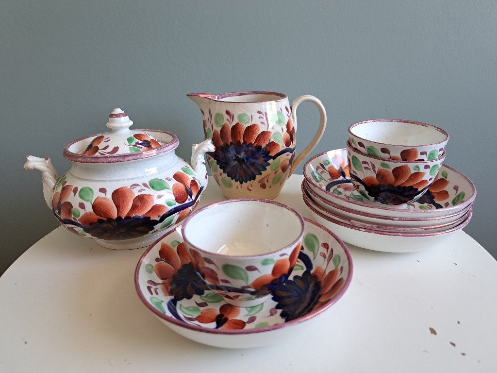 Gaudy Welsh pink luster 19e eeuw Wales Staffordshire, Antiek en Kunst, Antiek | Keramiek en Aardewerk, Ophalen