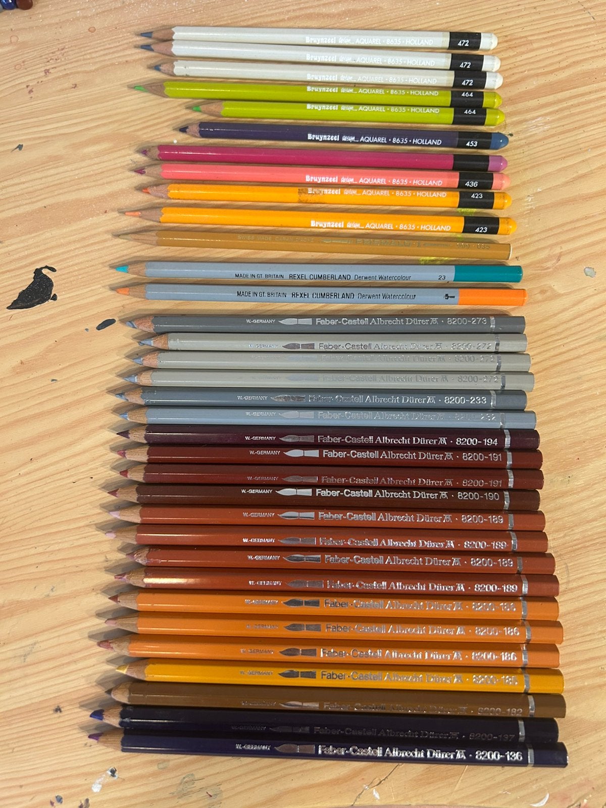 Aquarel potloden - faber castell/derwent/carand’ache/bruynze, Ophalen of Verzenden, Zo goed als nieuw, Potlood of Stift