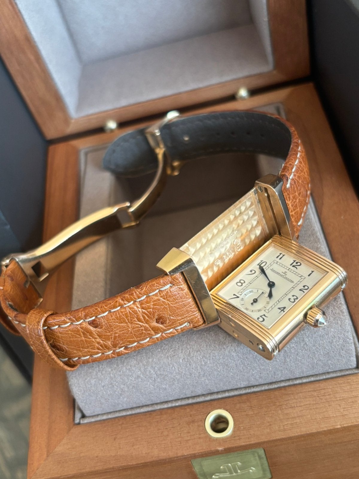 Jeager le coultre 18 krt. Duetto Daimonds, Overige merken, Leer, Ophalen of Verzenden, Zo goed als nieuw