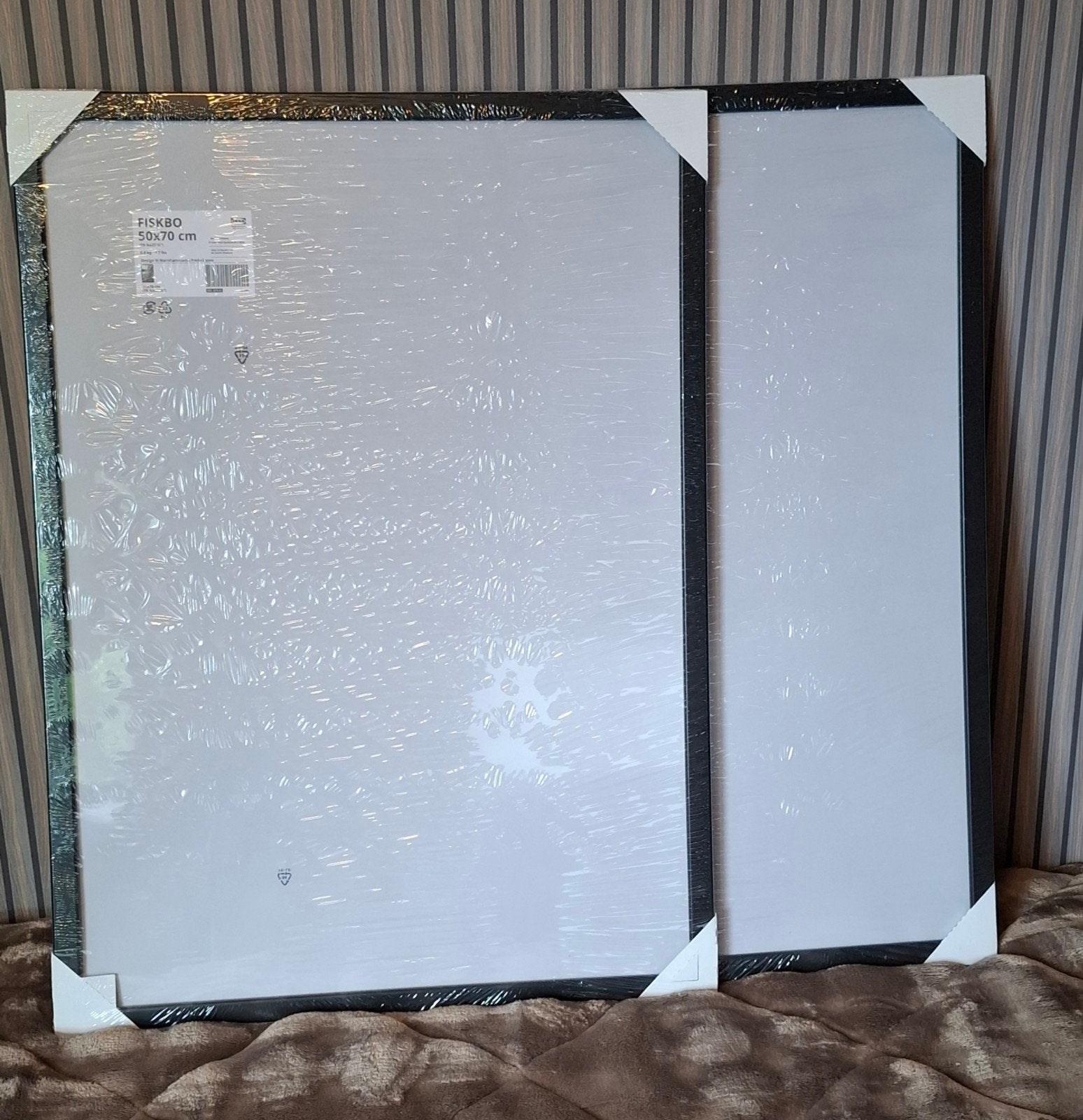 IKEA FISKBO Fotolijst 50x70 cm Zwart (2 stuks), Ophalen, Kunststof, Hangend, Nieuw
