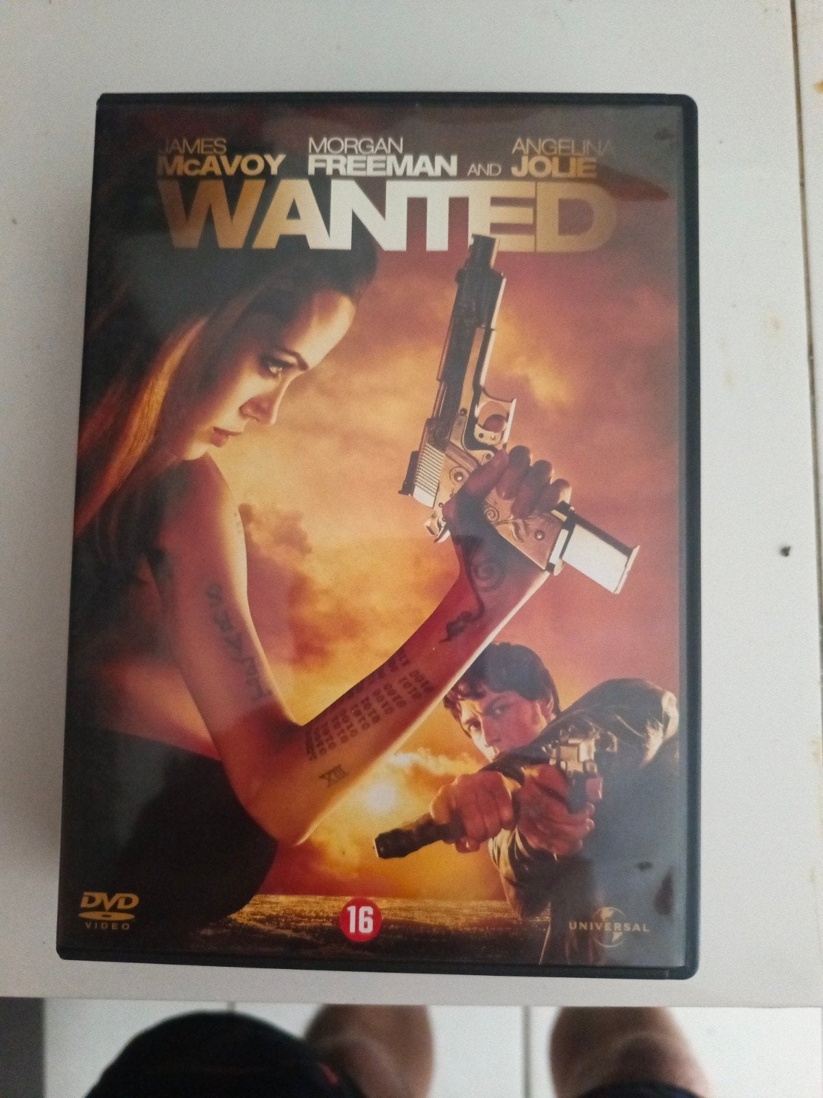Wanted DVD - Actiethriller met Angelina Jolie, Gebruikt, Vanaf 16 jaar, Inclusief doosje, Ophalen of Verzenden