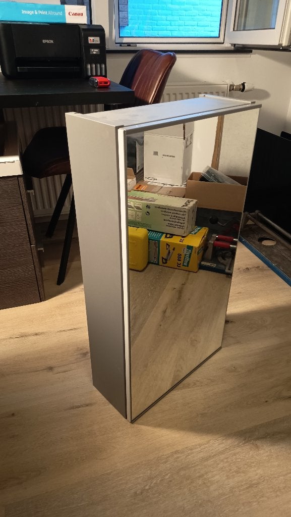 spiegelkast, Huis en Inrichting, Badkamer | Badkamermeubels, Ophalen, Spiegelkast, 50 tot 100 cm, Zo goed als nieuw