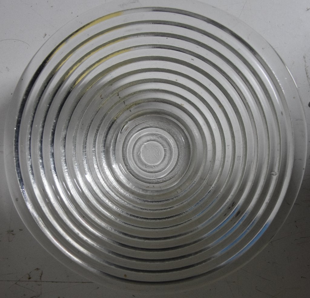 schaal serveer fruit rond cirkels glas decoratie sier 25cm, Schaal, Rond, Ophalen of Verzenden, Glas