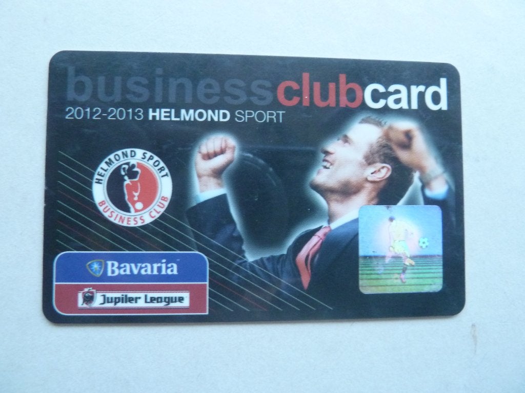 Businessclubcard.Helmond Sport. 2012/2013.Oranje achterkant, Ophalen of Verzenden, Zo goed als nieuw, Overige binnenlandse clubs