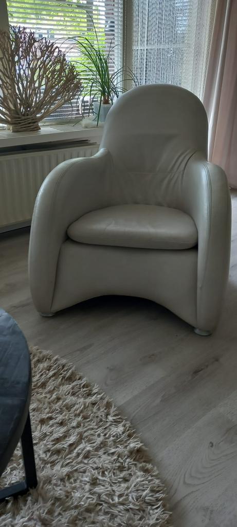 Leren fauteuil, Ophalen of Verzenden, Zo goed als nieuw, 75 tot 100 cm, 50 tot 75 cm