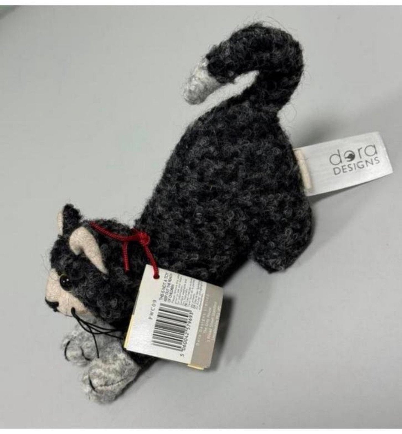 Dora Designs - Kat cat poes Paperweight faux leer suedette, Ophalen of Verzenden, Nieuw, Dier