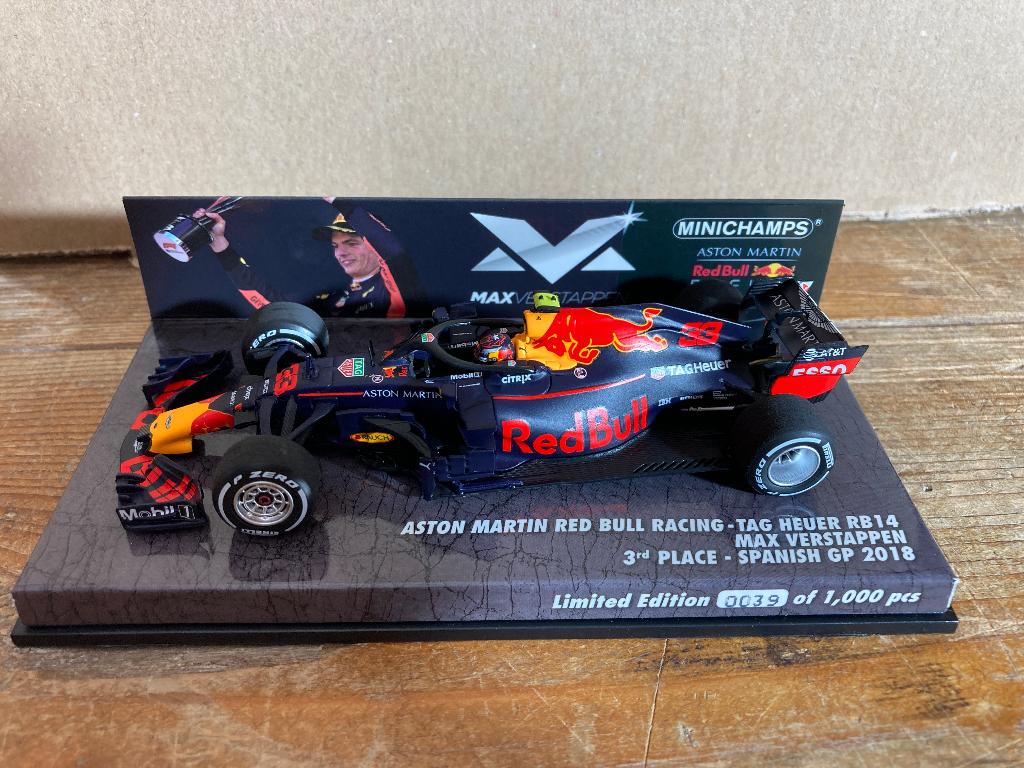 ✅ Max Verstappen 1:43 3rd Place Spanish GP 2018 editie 35, Verzamelen, Automerken, Motoren en Formule 1, Nieuw, Formule 1, Ophalen of Verzenden