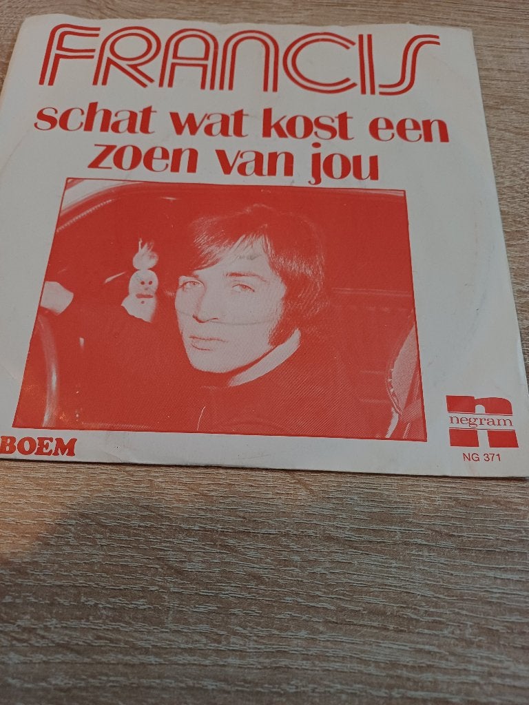 346a Single Francis – Schat wat kost een zoen van jou, 7 inch, Ophalen of Verzenden, Zo goed als nieuw, Overige typen