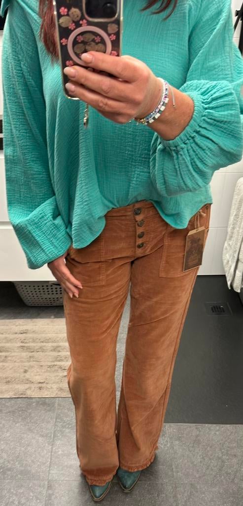 Gave hippie boho ibiza velours broek van isla ibiza maar 42, Overige kleuren, Maat 42/44 (L), Nieuw, Ophalen of Verzenden