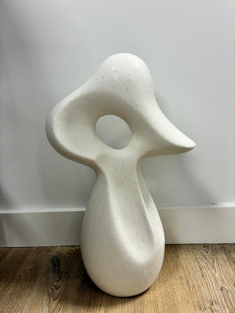 Abstract, wit met spikkels ornament, beeld, Antiek en Kunst, Kunst | Beelden en Houtsnijwerken, Ophalen