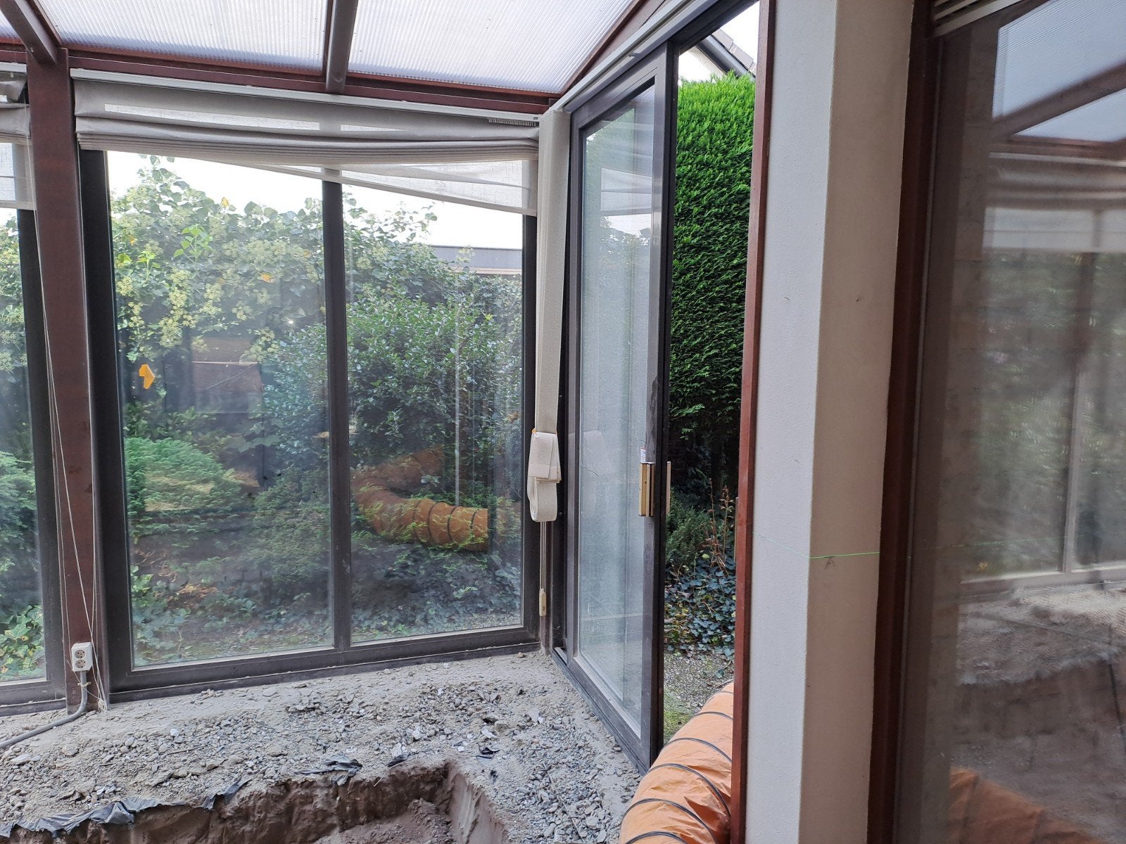 aluminium aanbouw  180-252cm en de voorkant is 400-252 cm, Doe-het-zelf en Verbouw, Ophalen, Gebruikt, 225 cm of meer, Aluminium