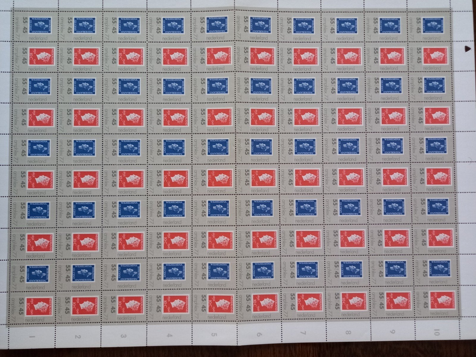 Verzamelaars! Grote partij vellen postfrisse guldenzegels, Ophalen of Verzenden, Na 1940, Postfris