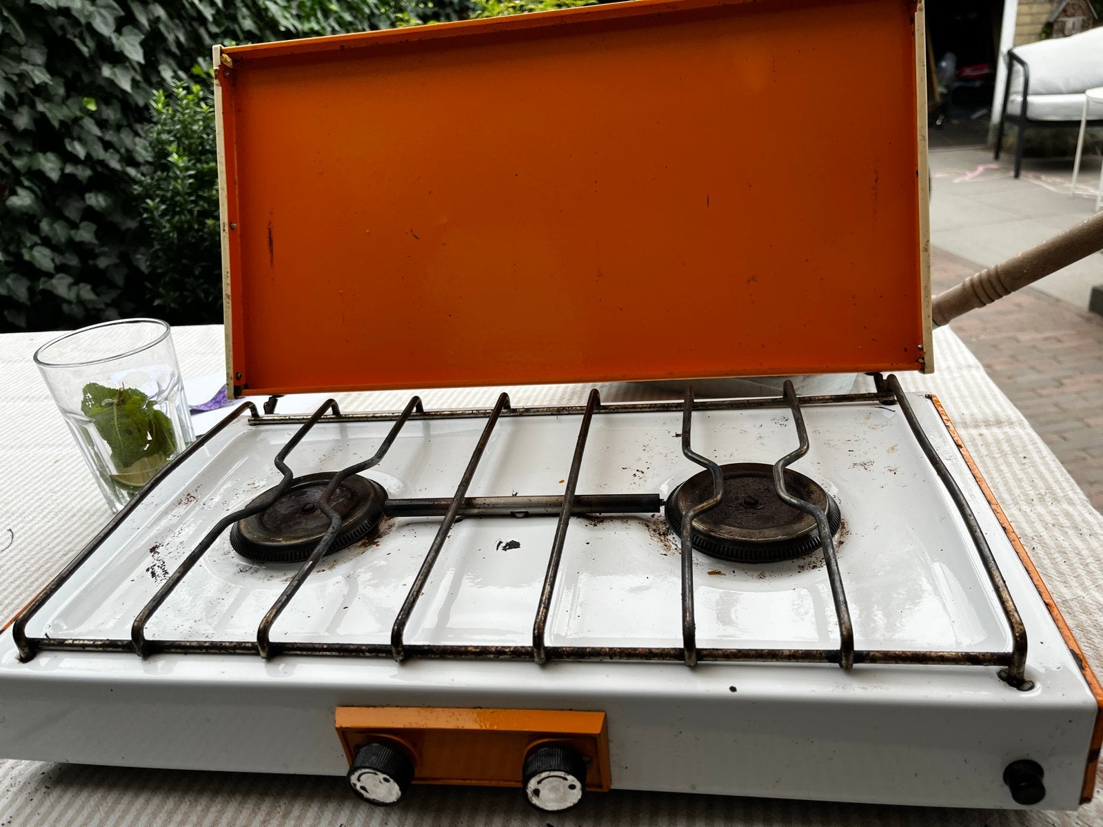 Retro Kampeer Kooktoestel op Gas, Ophalen, Gebruikt