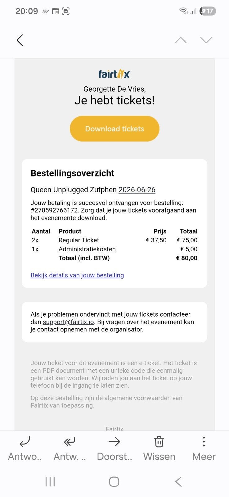 2 Tickets te koop voor Queen unplugged in Zutphen, Tickets en Kaartjes, Twee personen, Hard Rock of Metal